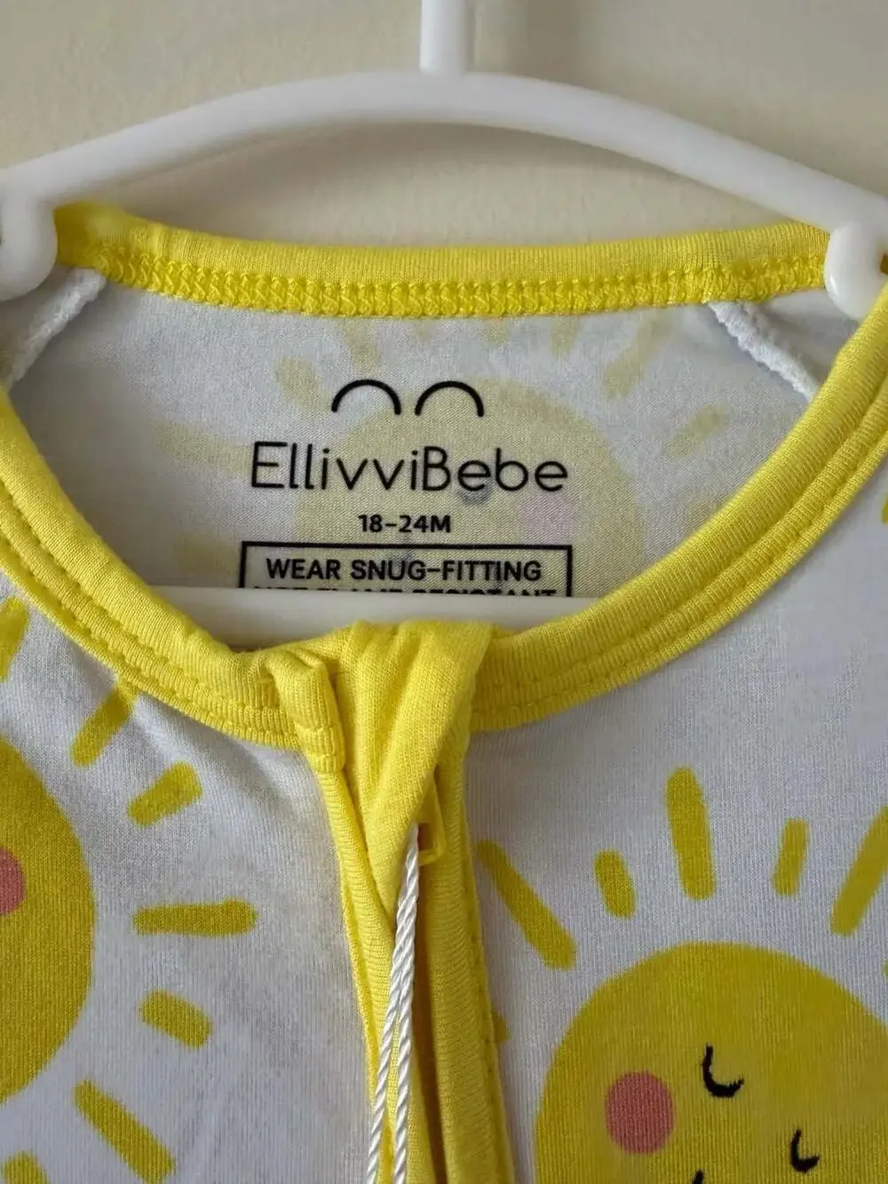 EllivviBebe Sun and Bamboo Viscose Convertible Footed Romper / Sleeper 18-24M